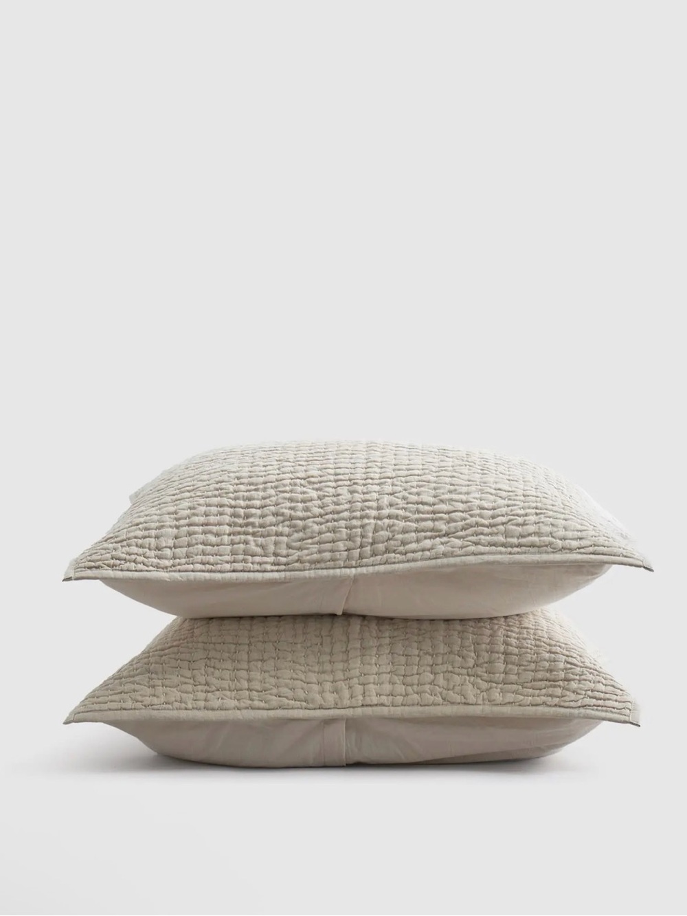 Quince European Cotton and Linen Stitch Shams King Natural 1266